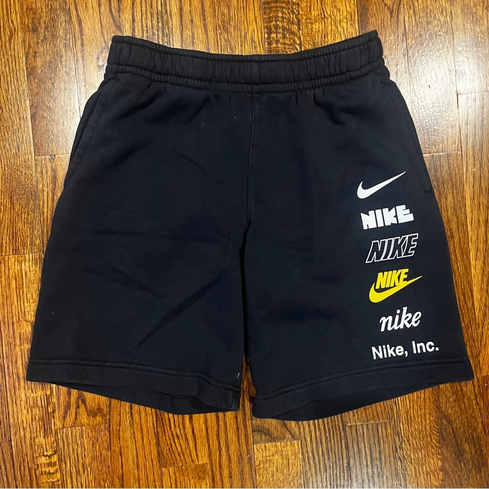 Nike Boy’s Shorts with Nike Logos in Black - Size Youth XL
